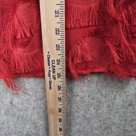 Shein Womens Red Fringe High-Neck Sleeveless Top Lightweight Polyester - Picture 7 of 8